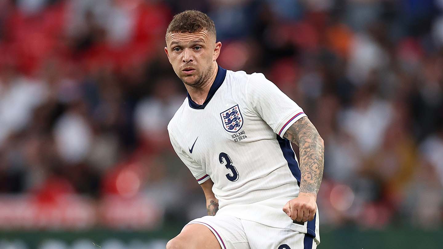 Kieran Trippier in action for England against Iceland at Wembley in June 2024