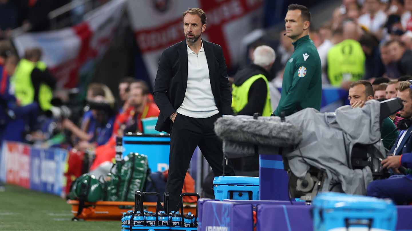 Gareth Southgate during England's EURO 2024 game with Serbia