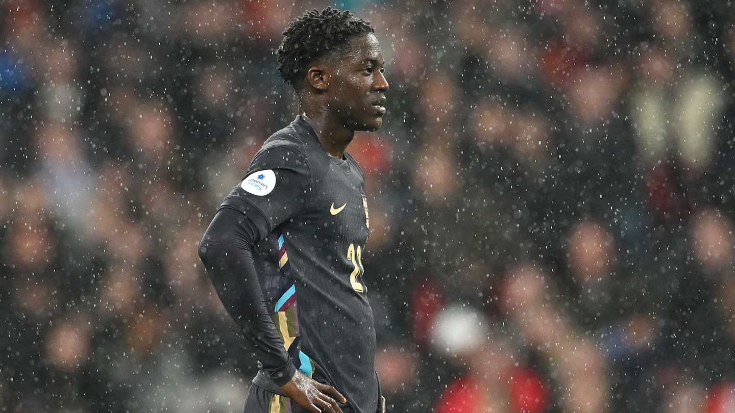 Kobbie Mainoo made his first England start against Belgium in March 2024