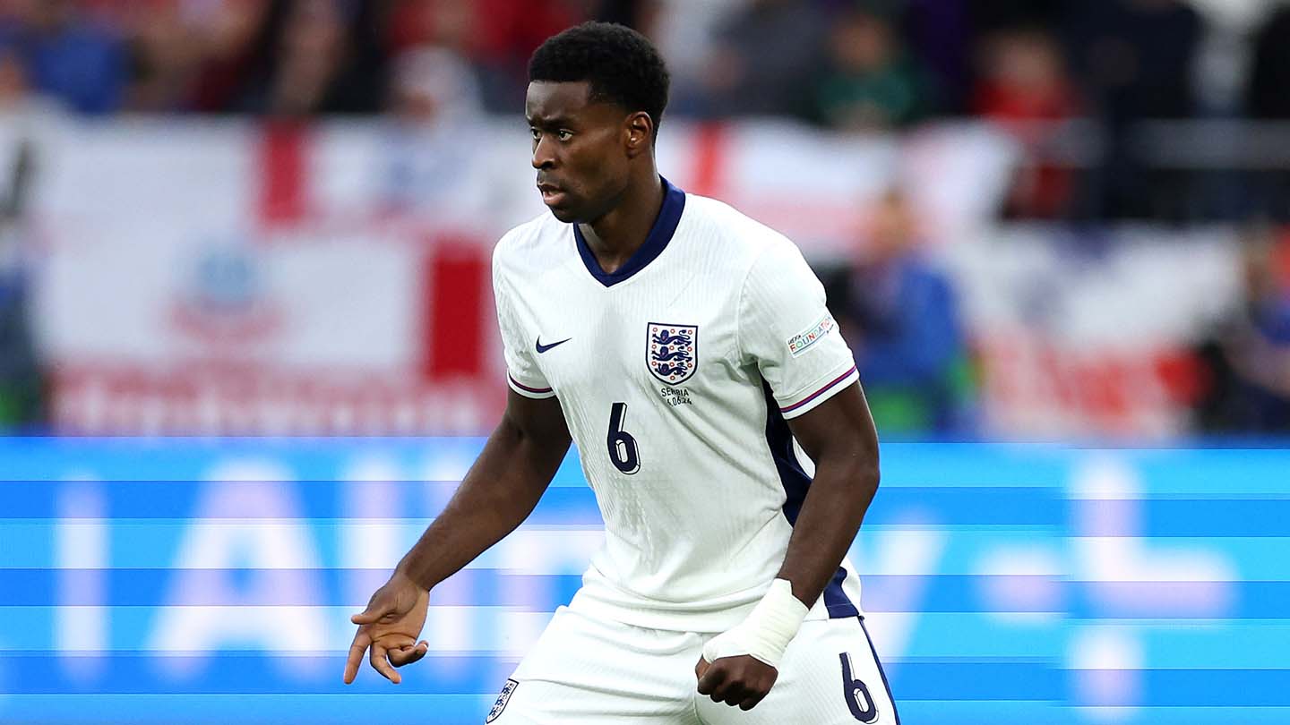 Marc Guehi playing for England at EURO 2024